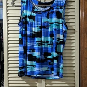 Blue sleeveless blouse from Kasper